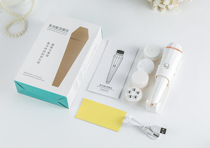 4-in-1 USB aufladbares elektrisches Gesichtsreinigungsbürsten