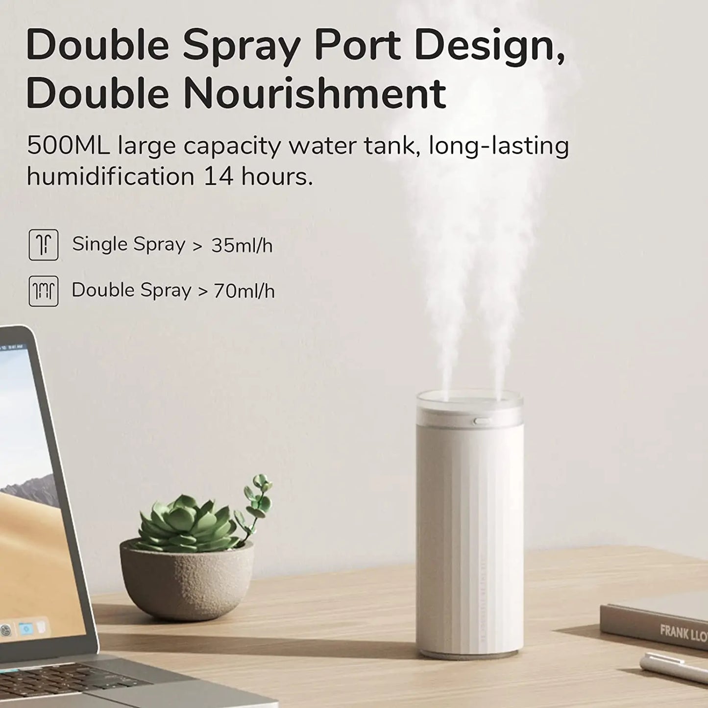 JISULIFE Small Luftbefeuchter 500ml