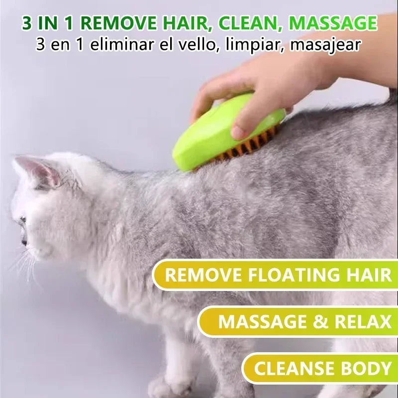 Dämpfende Katzen und Hundebürste