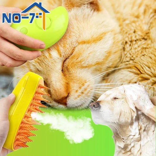 Dämpfende Katzen und Hundebürste
